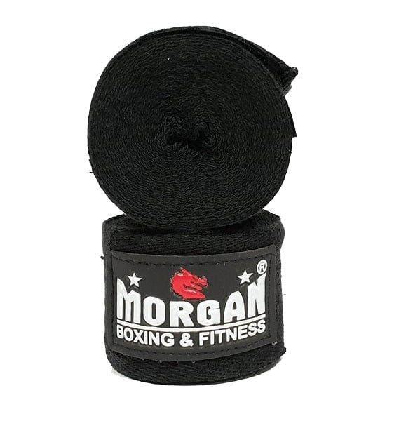 MORGAN COTTON BOXING HAND WRAPS 180inch - 4m long (PAIR)[Red]