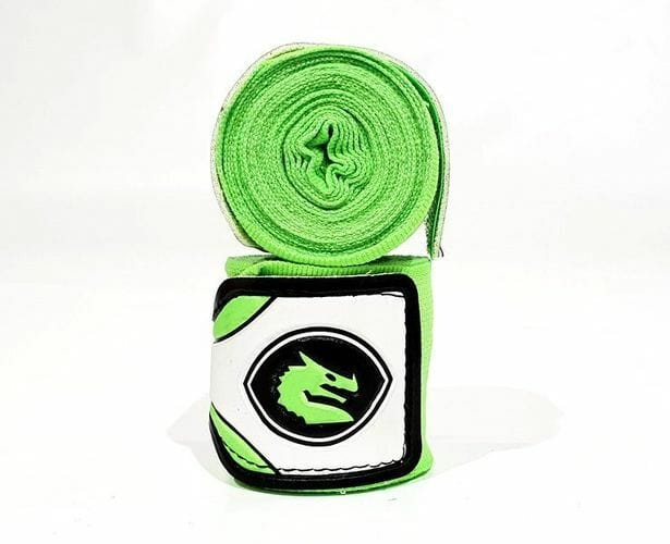 MORGAN MEXICO ELASTIC SHORT BOXING HAND WRAPS - 108inch - 2.75m long  (PAIR) [Thai Lime green]