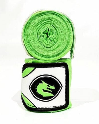 MORGAN MEXICO ELASTIC SHORT BOXING HAND WRAPS - 108inch - 2.75m long  (PAIR) [Thai Lime green]