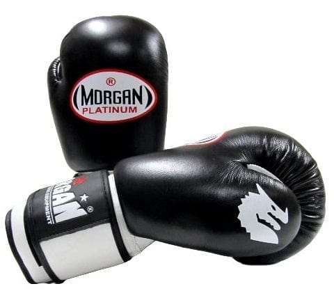 MORGAN V2 PLATINUM LEATHER  SPARRING GLOVES[Black  14oz]