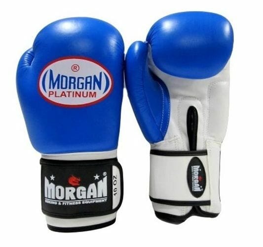 MORGAN V2 PLATINUM LEATHER  SPARRING GLOVES[Blue 12oz]