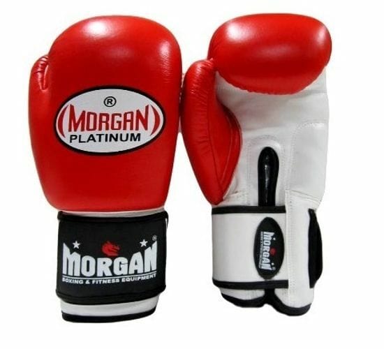 MORGAN V2 PLATINUM LEATHER  SPARRING GLOVES[Red 16oz]
