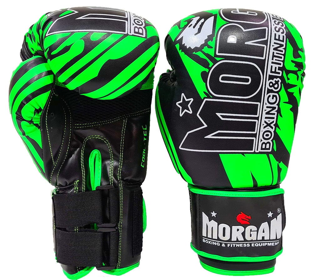 MORGAN BKK READY BOXING & MUAY THAI GLOVES  [12oz  Fluro Green]