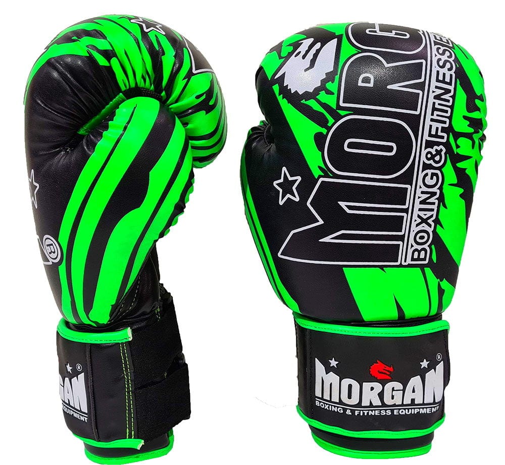 MORGAN BKK READY BOXING & MUAY THAI GLOVES  [12oz  Fluro Green]