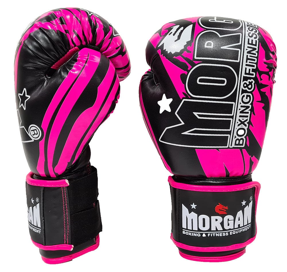 MORGAN BKK READY BOXING & MUAY THAI GLOVES  [12oz  Fluro Pink]