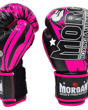 MORGAN BKK READY BOXING & MUAY THAI GLOVES  [12oz  Fluro Pink]