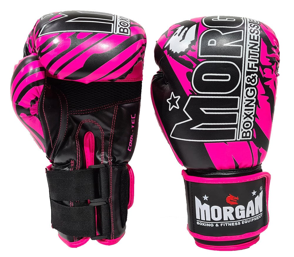 MORGAN BKK READY BOXING & MUAY THAI GLOVES  [12oz  Fluro Pink]