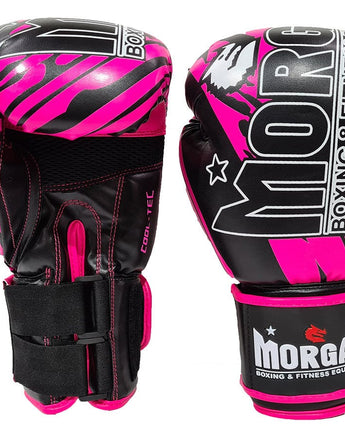 MORGAN BKK READY BOXING & MUAY THAI GLOVES  [12oz  Fluro Pink]