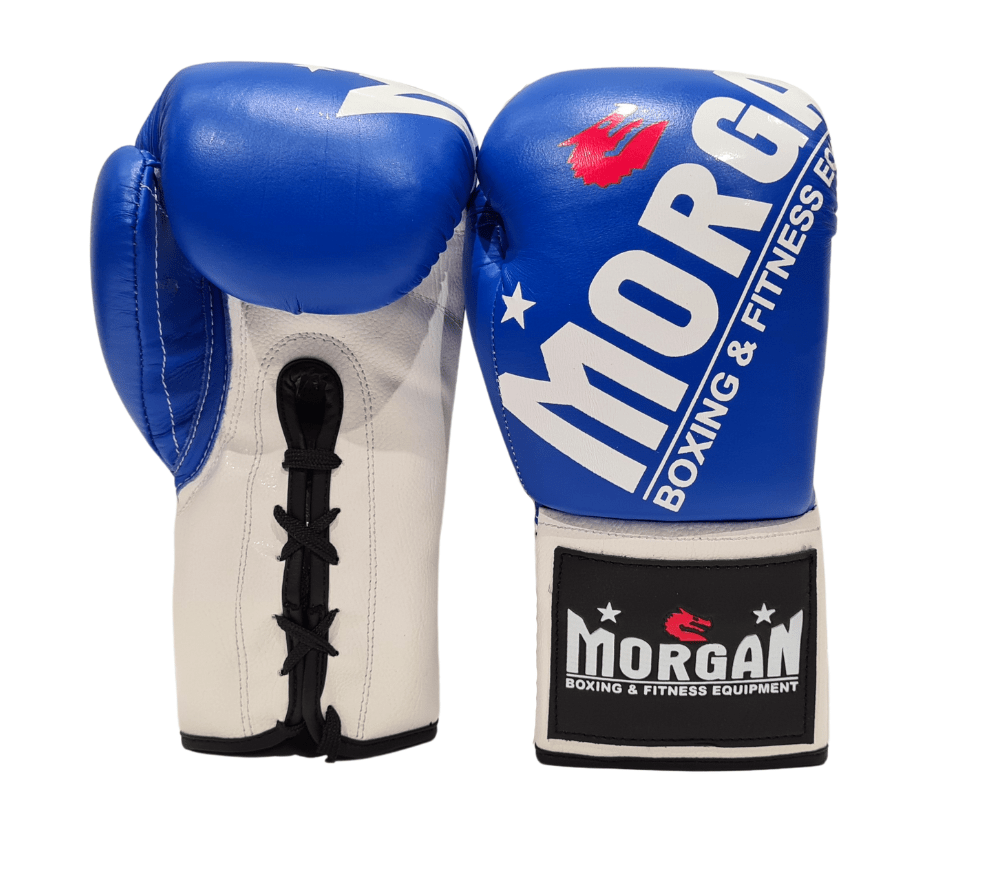 MORGAN V2 FIGHT NIGHT BOXING GLOVES (8OZ - 10OZ) [Blue/White 10oz]