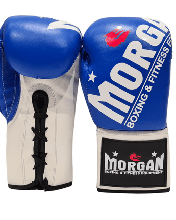 MORGAN V2 FIGHT NIGHT BOXING GLOVES (8OZ - 10OZ) [Blue/White 10oz]