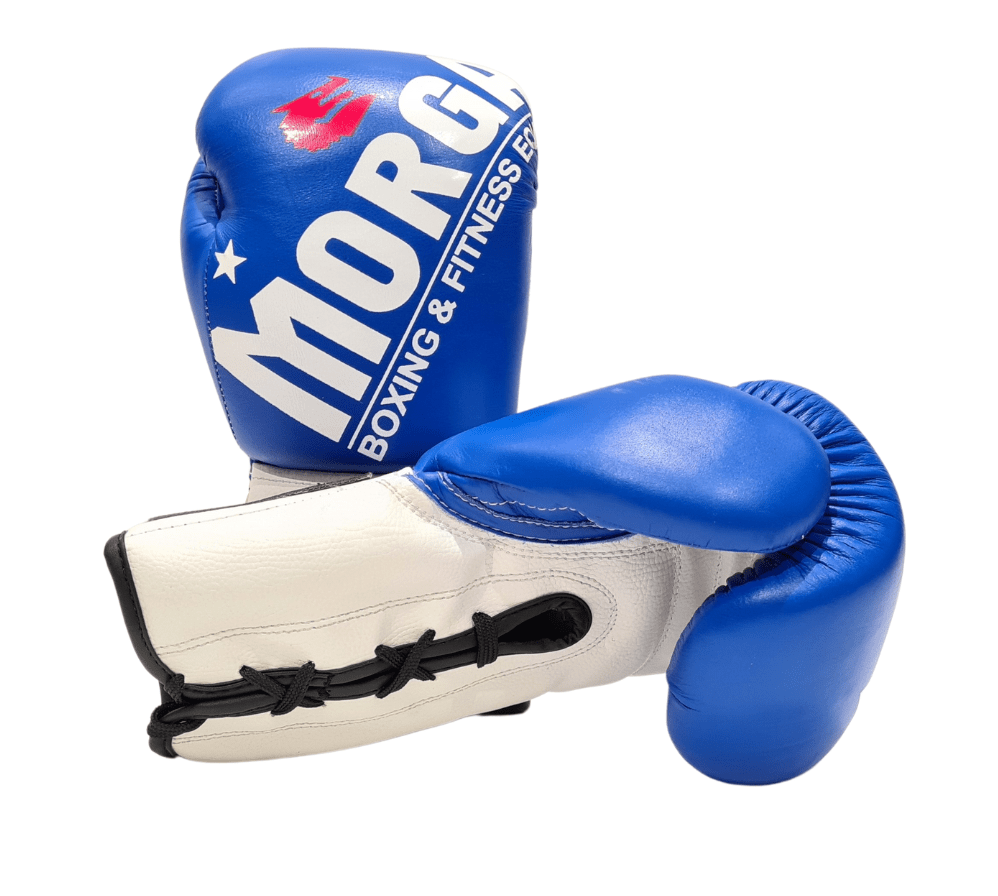 MORGAN V2 FIGHT NIGHT BOXING GLOVES (8OZ - 10OZ) [Blue/White 10oz]