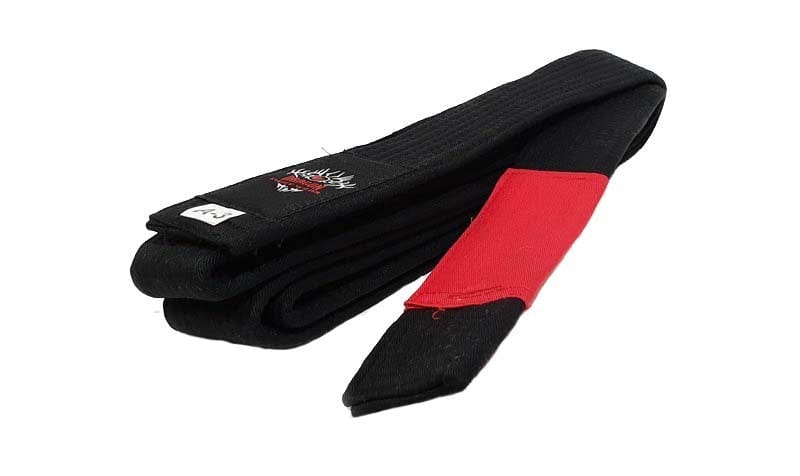 MORGAN IBJJF APPROVED BJJ BELT[Black With Red Tip A-1 (3)]