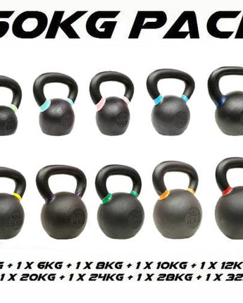 MORGAN 160KG CAST IRON KETTLEBELL PACK