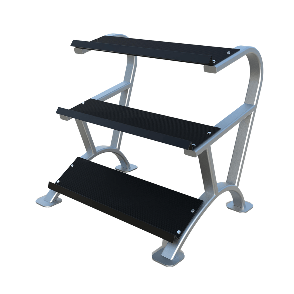 MORGAN ELITE 3 TIER RUBBER HEX DUMBBELL RACK