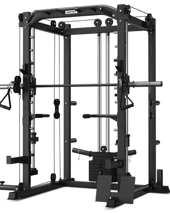 CORTEX SM20 Smith Station with 130kg Olympic Bumper Weight, Bar, 48kg Revolock and Bench Set