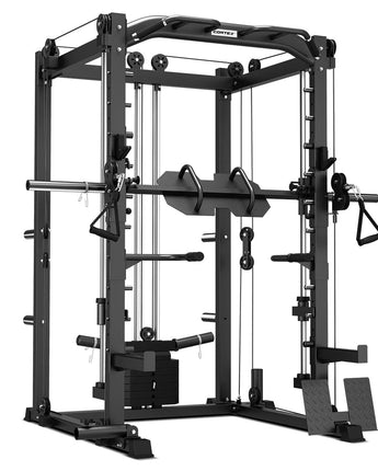 CORTEX SM20 Smith Station Ultimate Set with Olympic Bumper Weights, 48kg Revolock and Bench Set