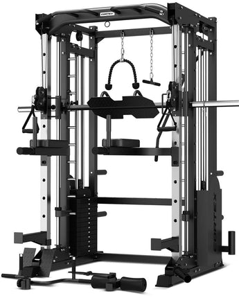 CORTEX SM-25 6-in-1 Power Rack with Smith & Cable Machine with 48kg Revolock V2 Adjustable Dumbbells + 100kg Essentials Package