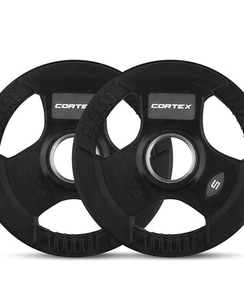 CORTEX 5kg Tri-Grip V2 50mm Olympic Plates (Pair)