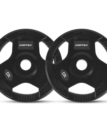 CORTEX 10kg Tri-Grip V2 50mm Olympic Plates (Pair)