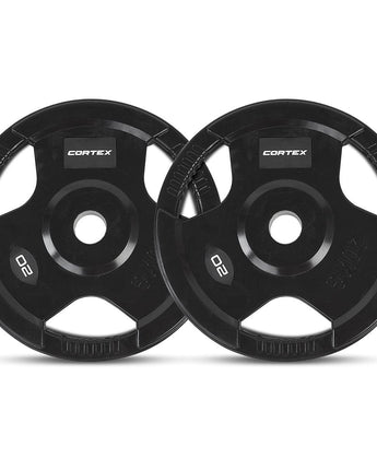 CORTEX 20kg Tri-Grip V2 50mm Olympic Plates (Pair)