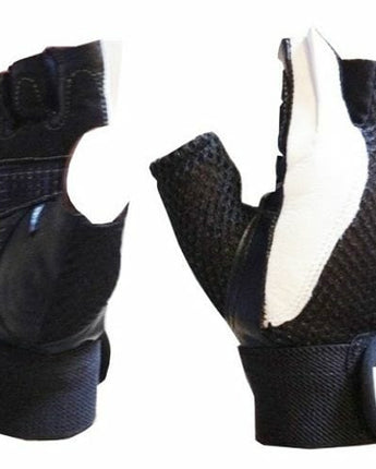 MORGAN LEATHER/MESH WEIGHT GLOVES[Small]