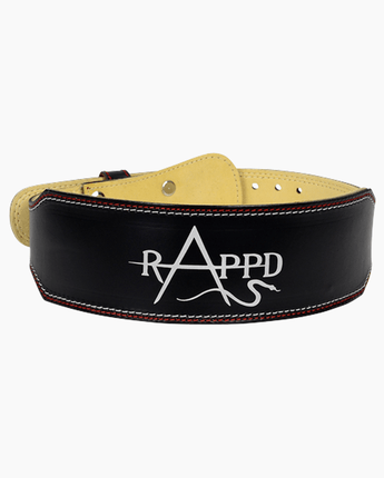 Rappd 4" Leather Weightlifting Belt Pro Series Black