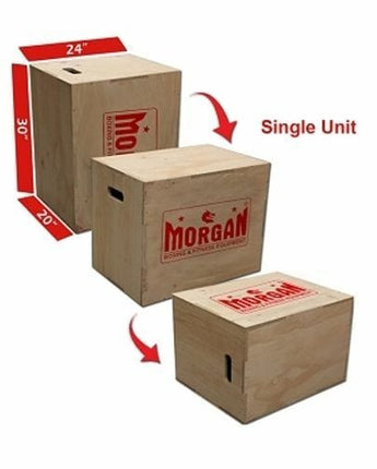 MORGAN 3 IN 1 CROSS FUNCTIONAL FITNESS WOODEN BOX