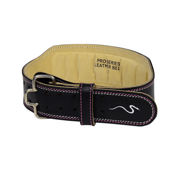 Rappd 4" Leather Weightlifting Belt Pro Series Pink