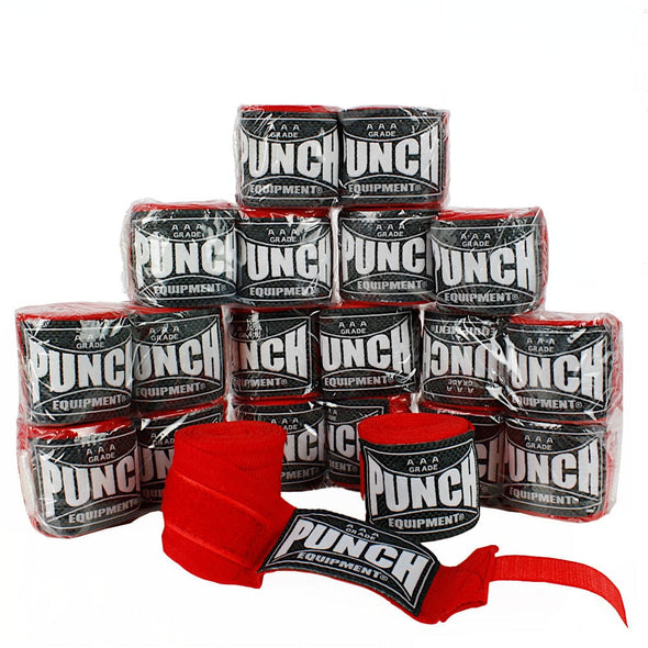 Punch AAA Bulk Stretch Boxing Hand Wraps Pack (10 x 4m pairs)