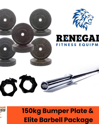 Renegade Elite Bumper Plate & Barbell Package