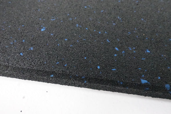 Gym Floor Tile 1x1x15mm Black with Blue/Red Fleck